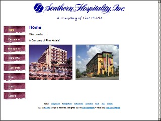 Web site www.shinc.com, Southern Hospitality Inc